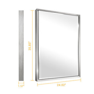 Lohoski Decorative Wall Mirror Beveled Design Bathroom Vanity Mirror Accent Mirror Finish