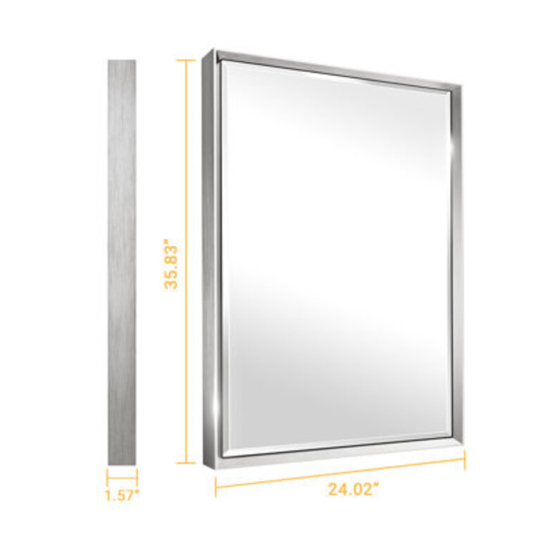 Lohoski Decorative Wall Mirror Beveled Design Bathroom Vanity Mirror Accent Mirror Finish