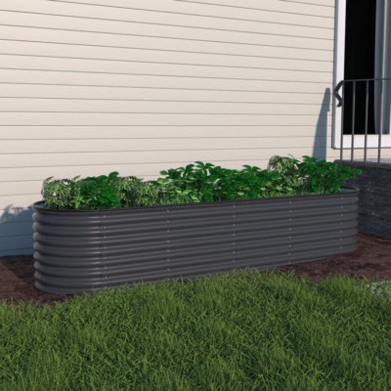 Heise 9 In 1 Modular Galvanized Steel Raised Garden Bed