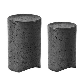 Alyannah Round Concrete Outdoor Side Table  142 in W 142 in D