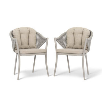 Vesa Premium All-Weather Wicker Outdoor Dining Armchair with Cushion