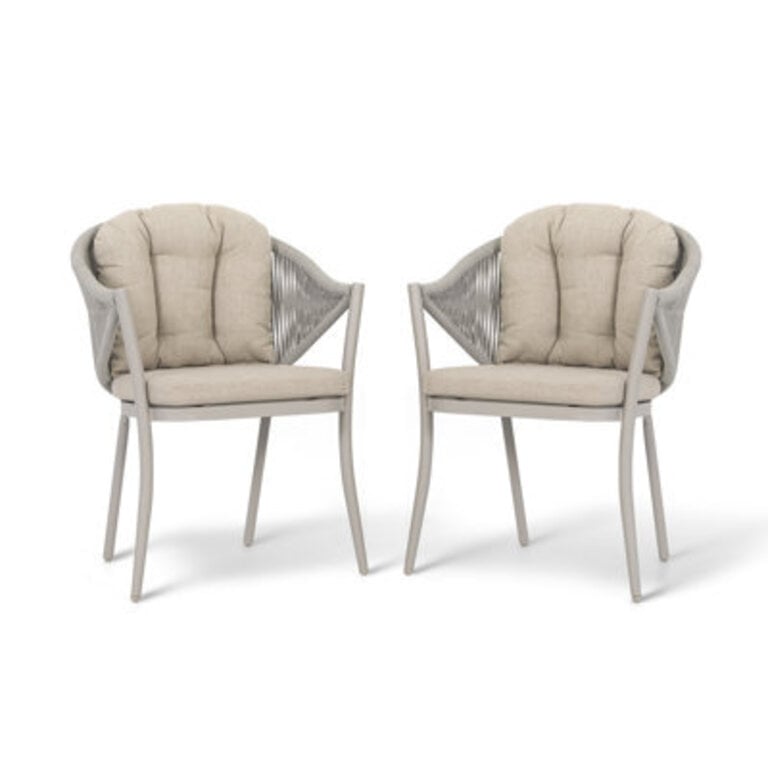 Vesa Premium All-Weather Wicker Outdoor Dining Armchair with Cushion