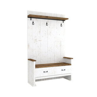 Haddox 41 Wide 2 Drawer Hall Bench