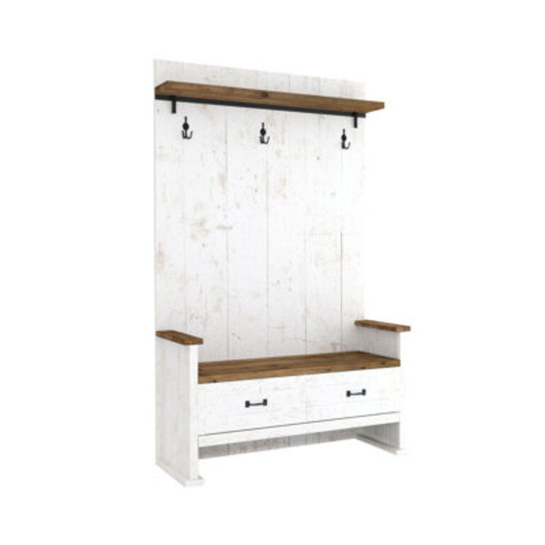 Haddox 41 Wide 2 Drawer Hall Bench
