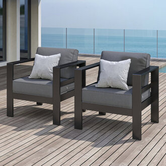 Arnhildur Aluminum Outdoor Lounge Chair