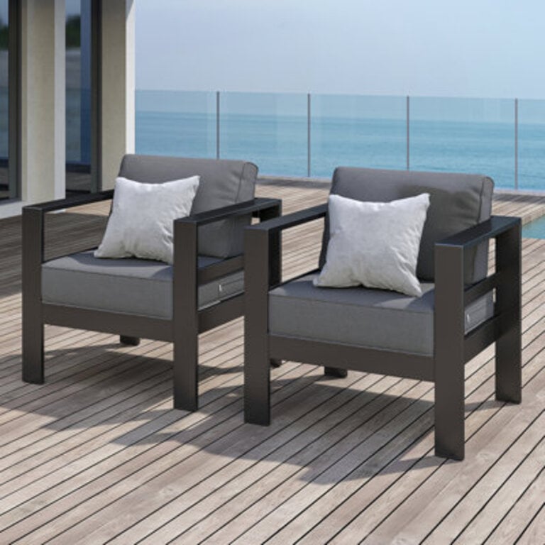 Arnhildur Aluminum Outdoor Lounge Chair