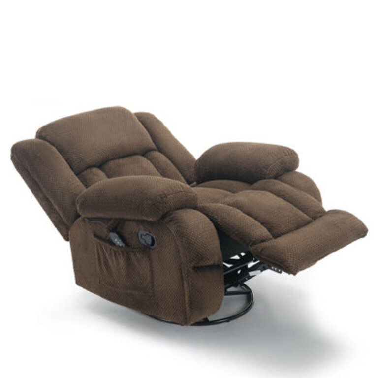 Kinue 413 Oversized Swivel Recliner Chair With Massage  Heating