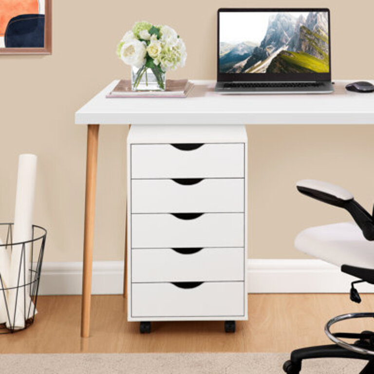 Garysburg 26 Versatile 5-Drawer Filing Cabinet with Wheels
