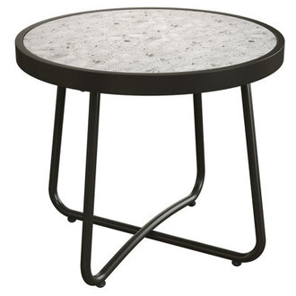 Ebern Designs Steel Patio Side Table