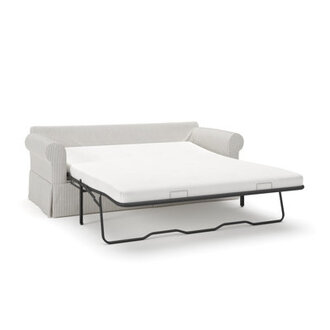 Amari 84 Rolled Arm Slipcovered Sleeper Sofa with Reversible Cushions