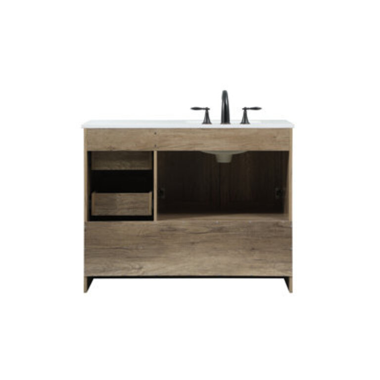 Soma 42 Single Bathroom Vanity with Engineered Marble Top