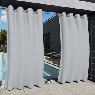 Abba Windproof Top & Bottom Grommet Outdoor Curtain Single Panel