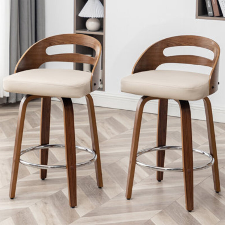 Set of 2 Mahtab Swivel Counter  Bar Stools