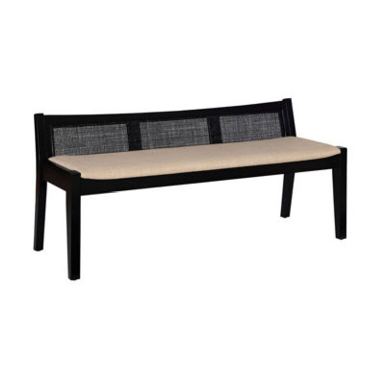 Donner Cane Back Cushioned Bench
