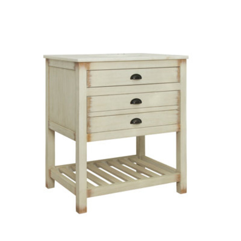 30 Single Bathroom Vanity with Cultured Marble Top