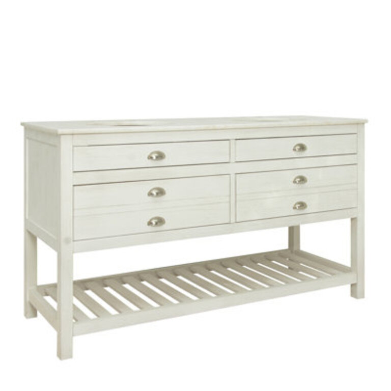 60 Single Bathroom Vanity with Cultured Marble Top