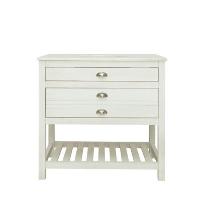 36 Single Bathroom Vanity with Cultured Marble Top