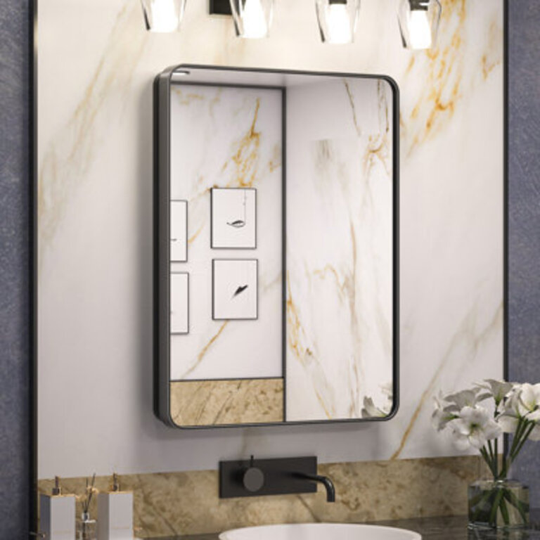 Gervon Rectangle Recessed Medicine Cabinet with Adjustable Shelves