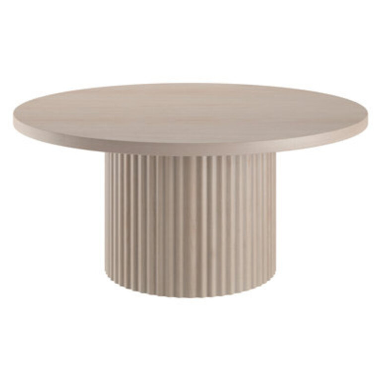 Minneota 32 Wide Round Coffee Table in Black Grain