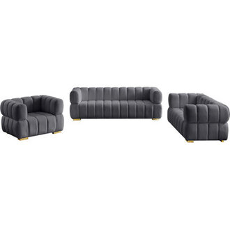 Carlan 91 Velvet Tuxedo Arm Sofa