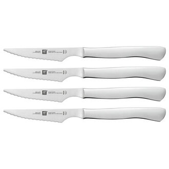 ZWILLING 4-Piece Stainless Steel Serrated Steak Knife Set
