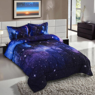 Reactive 3D Print Comforter Set
