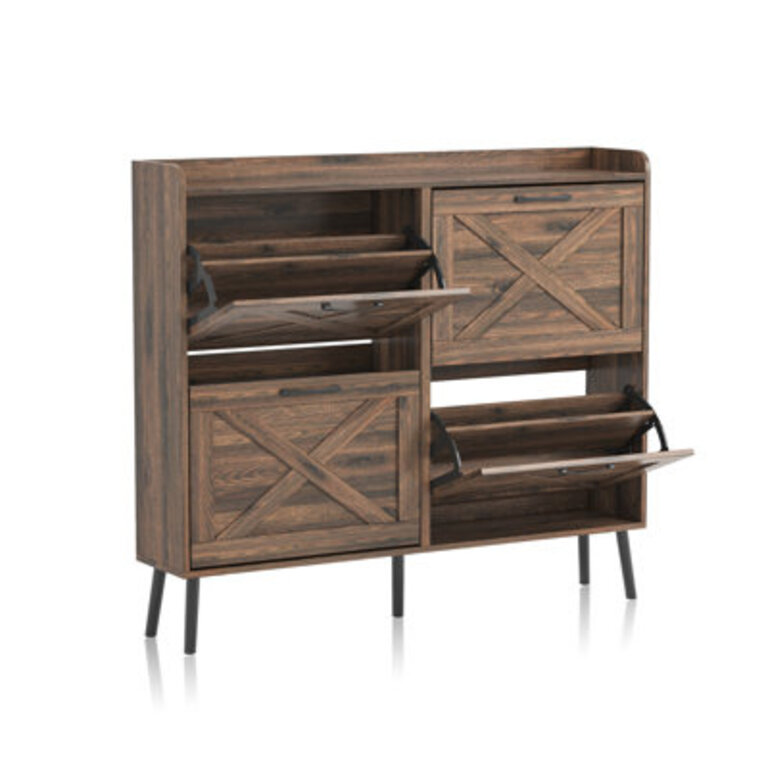 24 Pair Shoe Storage Cabinet