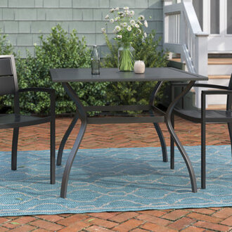 Alyah 37 Square Metal Outdoor Dining Table