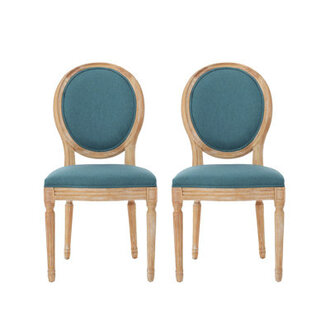 Set of 2 Jair Upholstered King Louis Side Chairs