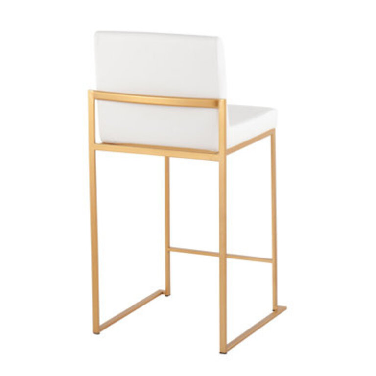 Brieon High Back Faux Leather Bar  Counter Stool - Single Chair