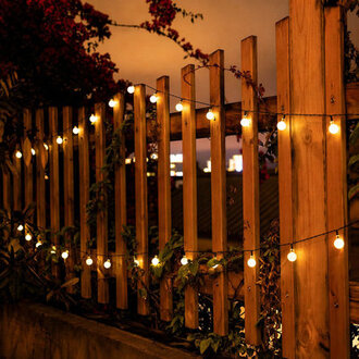 Cottone 256 Outdoor Solar Powered Lights Decorations 30-Bulb Globe Integrated LED String Lights for Christmas Decor