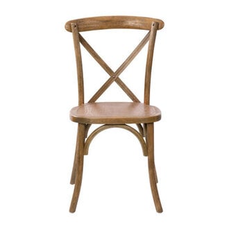 Arquit Stackable Cross-Back Wooden Bistro Chair