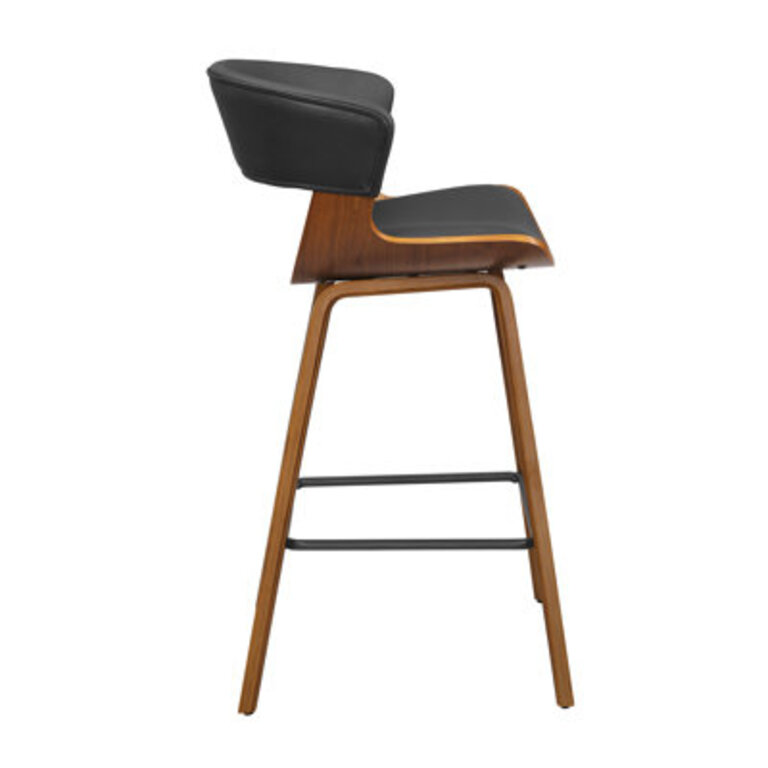 Binni PU 2697 PU Upholstered Counter Bar Stool with Wood Frame - Single Chair