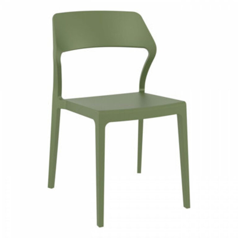 Farrah Stacking Patio Dining Side Chair -Single Chair