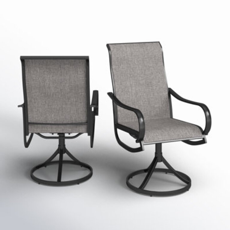 Alyah High Back Sling Patio Outdoor Dining Armchair