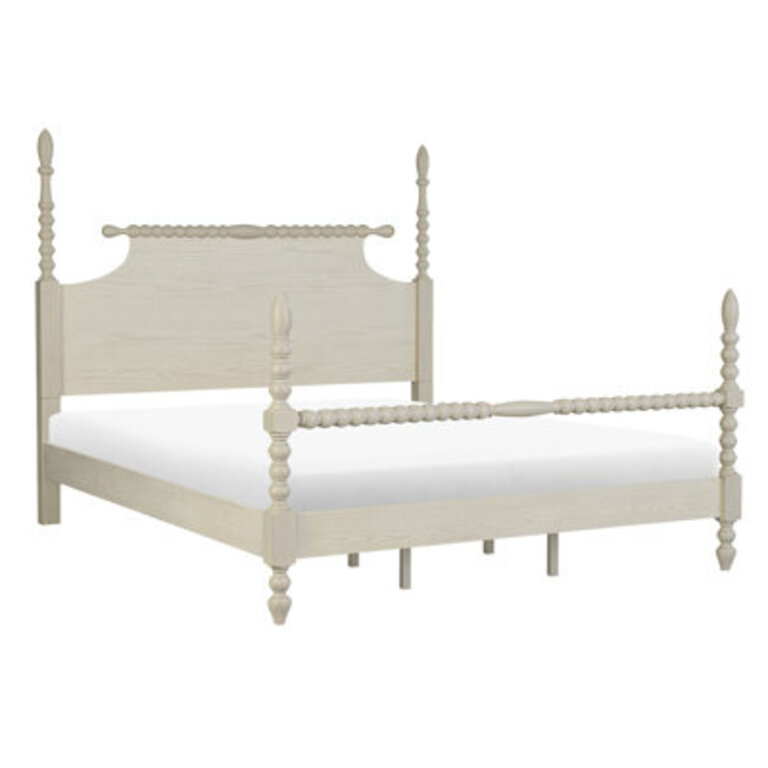 Beckett Solid Wood Low-Profile Bed Frame with Spindle Design