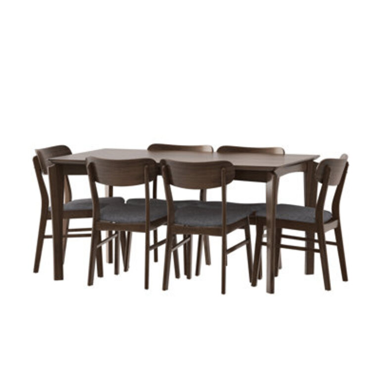 Jeffie 6 - Person Four Leg Dining Set