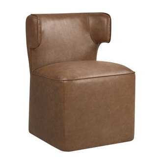 Sardinia Vegan Leather Dining Chair With Casters