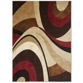 Rubith Abstract BrownBeige Area Rugs