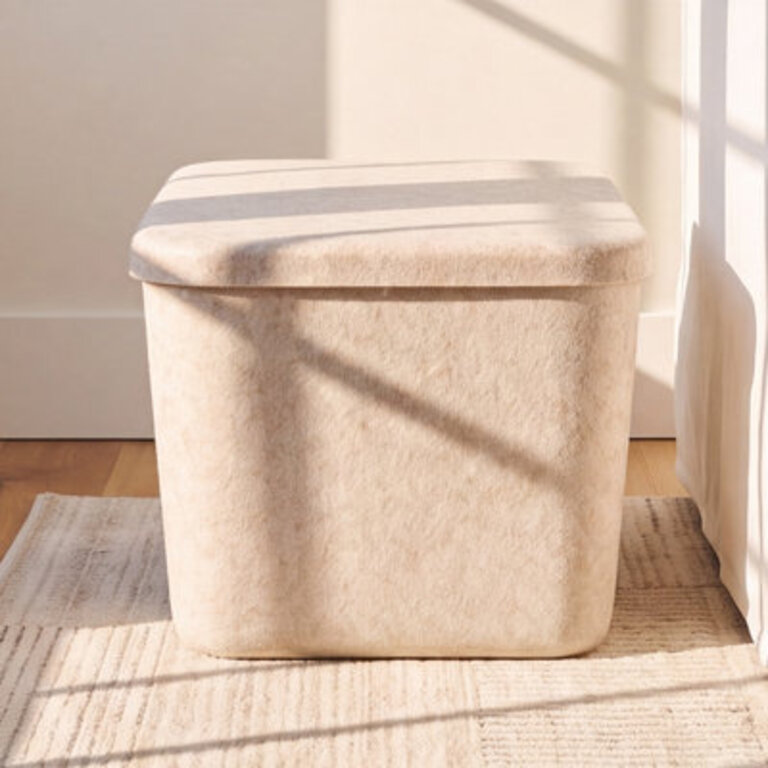 Sculpted Felt Storage Bin - Wide with Lid