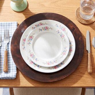 Set of 4 Zadia WoodBamboo Charger Plates