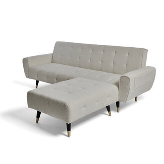 8386 Wide Reversible Sleeper Sofa  Chaise with Ottoman