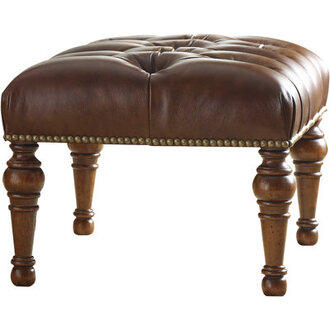 Leopold Leather Ottoman