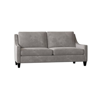 Aspen Polyester Blend Square Arm Sofa with Reversible Cushions