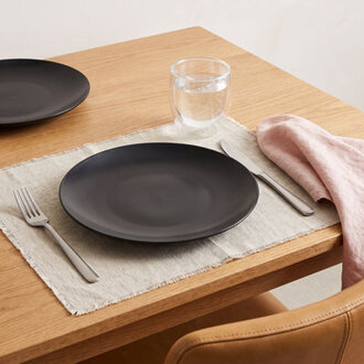 Set of 4 Izie Coupe Stoneware Dinner Plates