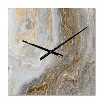 Abstract Square Metal Wall Clock