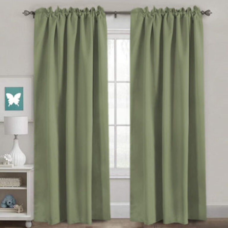 Blackout Solid Back TabRod Pocket Bedroom Draperies Thermal Insulated Window Treatment Panels Room Darkening Blackout Drapes for Living Room