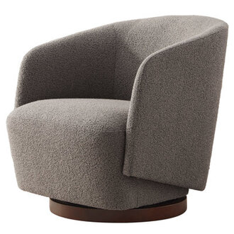 Caysey Boucle Upholstered Swivel Accent Chair