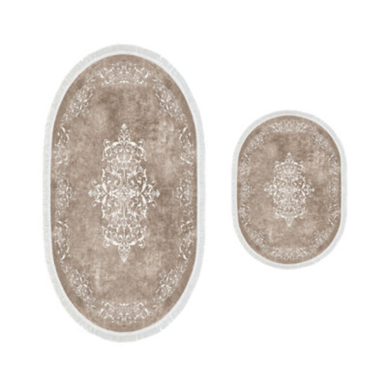Luxurious Bathmat Set 2 Pieces 197 x 236 inches  236 x 394 inches  100 Polyester 251 ozsq yd  Non-Slip Underside Antibacterial Easy to Clean  Machine Washable at 86F  Perfect for Stylish Bathrooms  Comfort