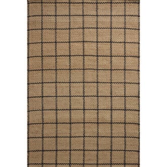 Fletcher Natural  Black Area Rug